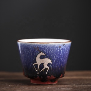 4 bardak hediye paketi japon tarzı Retro el yapımı çay bardağı seti - Product Image 3
