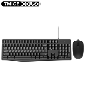 Bán Buôn Tùy Chỉnh Tây Ban Nha Pháp Arabic Bố Trí 104 Phím Mỏng Văn Phòng Bàn Phím Có Dây Và Chuột Combo Cho Máy Tính Xách Tay Máy Tính PC - Product Image 1
