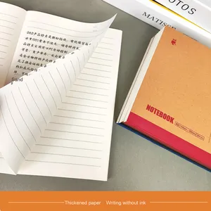 Cuaderno de cuero suave de oficina de 16K de fábrica, tamaño B5 grueso con línea horizontal disponible, Bloc de notas A3 para tomar notas - Product Image 4