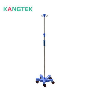Kangtek thép không gỉ fordable & di chuyển y tế IV cực đứng bệnh viện di động truyền cực - Product Image 1