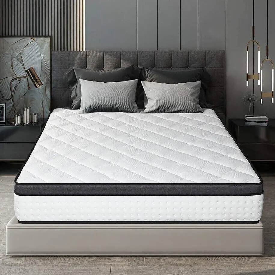 Hotel Natural Latex Memory Foam Mattress 8/10/12/14 Inches, King/Queen Size Roll Up Sleep Gel Twin Pocket Spring Bed in A Box