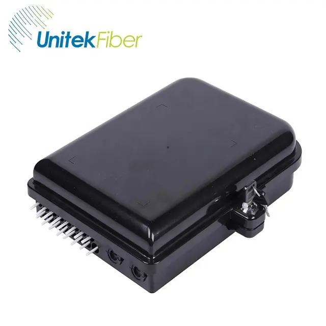 Fibra óptica caixa de distribuição 16 Core FTTH fibra óptica terminal carregado SC APC UPC simplex adaptador fibra splicing box