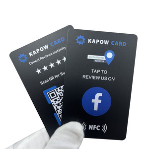 Custom Logo <strong>QR</strong> <strong>Code</strong> 13.56mhz Plastic Scan NFC Google Review Business Card - Product Image 4