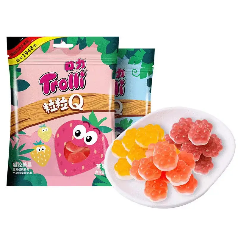 T * rolli Fruit Gummy avec gommeux de zinc Sucre fonctionnel Saveur fraise 60g granulé Q gommeux