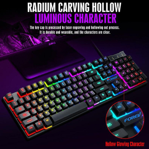 CJ16 Q305S Gaming Wired Keyboard and Mouse Combo Computadora Retroiluminación No mecánica PC Desktop Wired Gaming Keyboard Set - Product Image 5