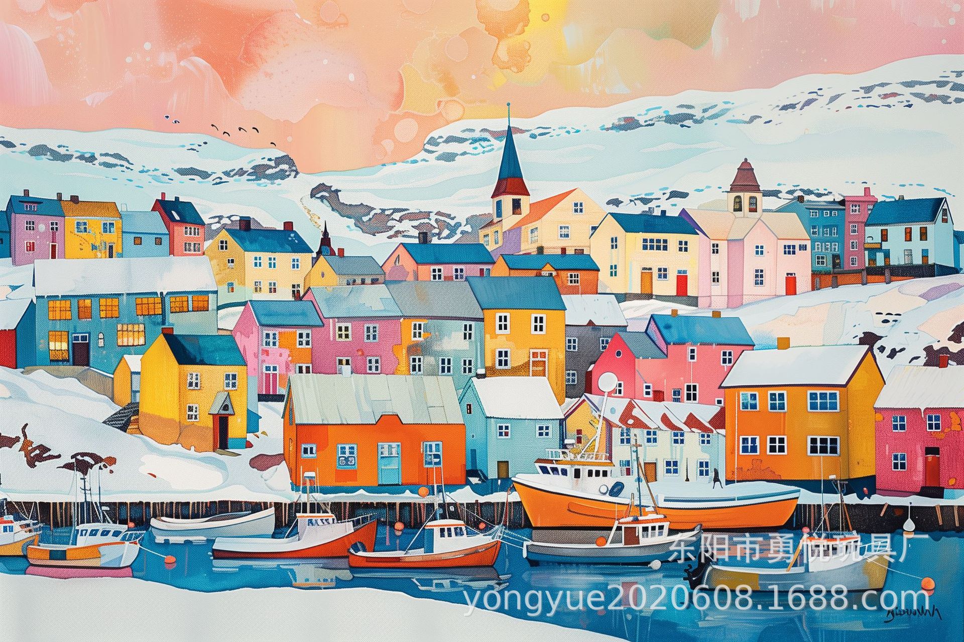 Village de pêcheurs coloré