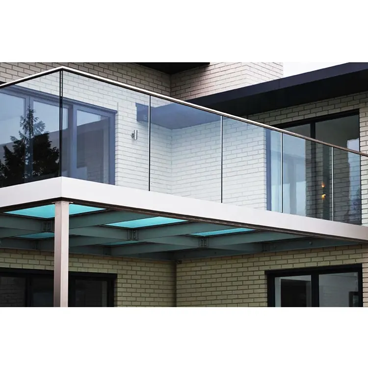 Concealed Frameless Glass Aluminum Railing U Channel Stainless Steel Handrail Indoor and Swimming Pool Fence