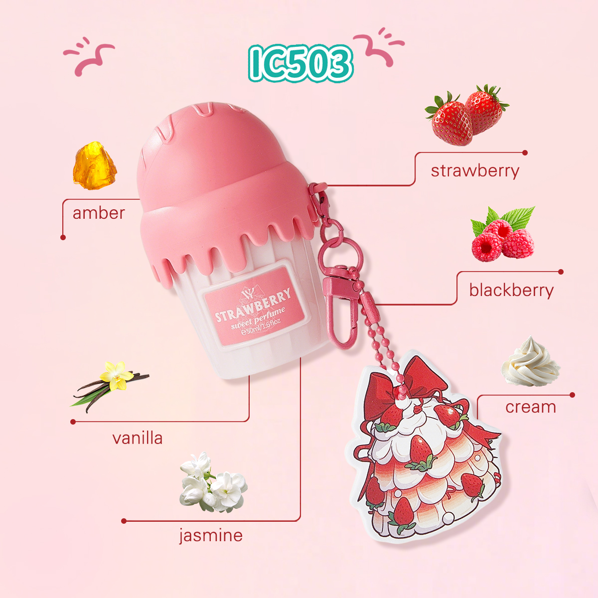 IC 503 STRAWBERRY STRAWBERRY, BLACKBERRY, VANILLA, CREAM