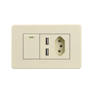 Presa per interruttore elettrico multifunzione Standard brasiliano 2 interruttori a parete Usb e presa per la casa