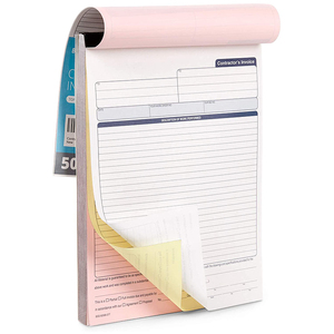 Formularios de pedido profesional Factura duplicada Libros de color Ncr Computadora Impresión continua Papel sin carbón para uso comercial