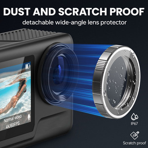 Ống kính kép 5K vlog nhỏ 170 độ 1080p cơ thể không thấm nước Wifi 4K 60fps thể thao Cam hành động & Thể thao Phụ Kiện máy ảnh - Product Image 5