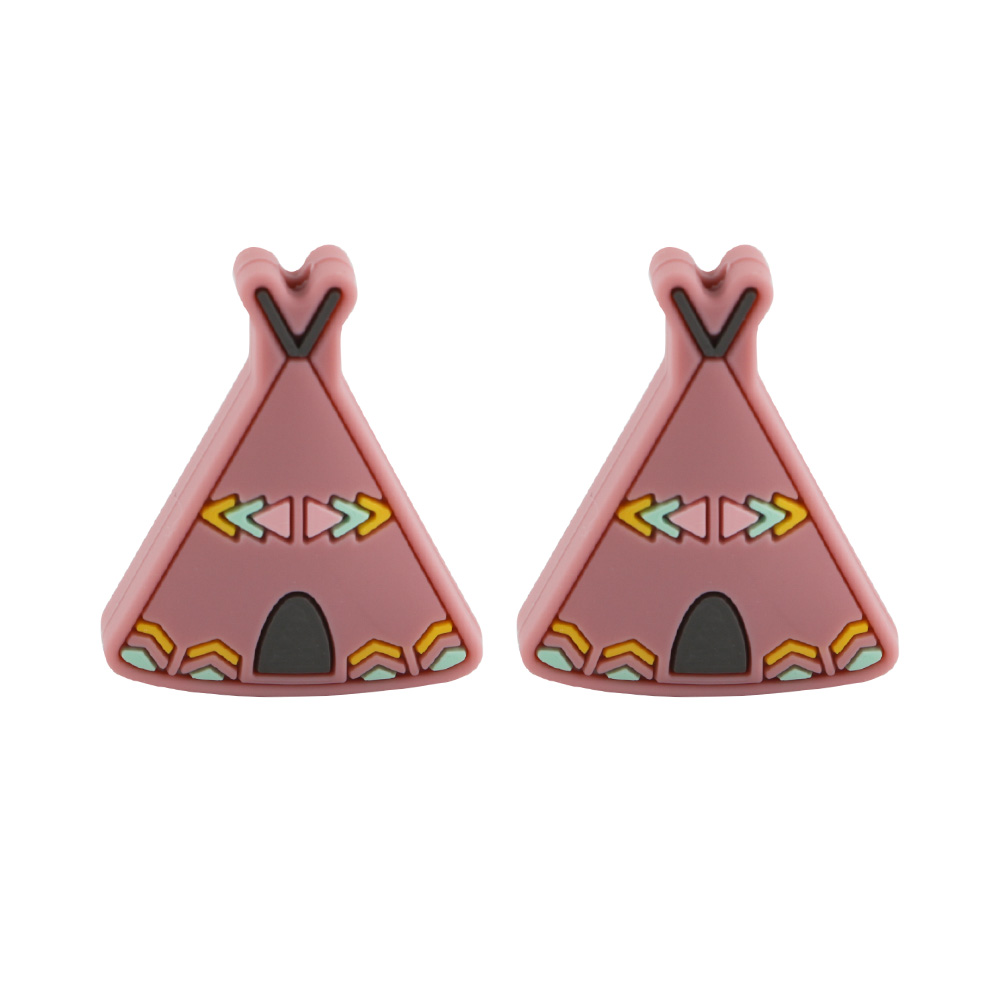 Tent Focal bead Dark Pink SA143