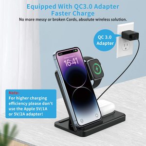 3In1 Stand Foldable 3 in <strong>One</strong> Portable Smart Phone Magnetic 3 in 1 Wireless <strong>Charger</strong> for Iphone Watch Mobile Phones - Product Image 6