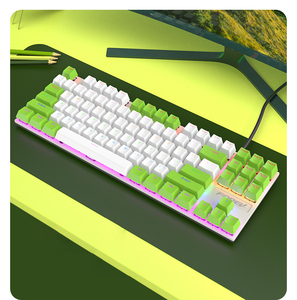 Nuevo Kit de teclado mecánico personalizado con luz LED RGB para juegos y teclado de PC de estilo QWERTY para iluminación de teclado mejorada - Product Image 1