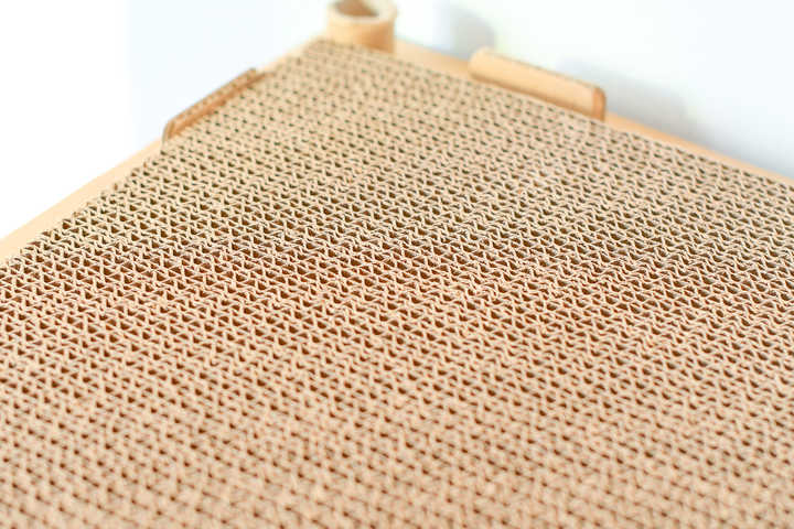 DEKU Cat Condo Cardboard Scratcher Furniture Three Layers Luxury Foldable Cat House for Indoor Kitten Cat Scratching Boards