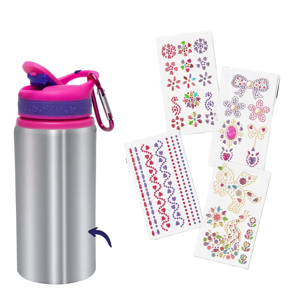 Conjunto de regalo personalizado Decora tu propia botella de agua para niñas de 6, 7 y 8 años Regalos para niñas, artes y manualidades para niños de 6 a 8 años,