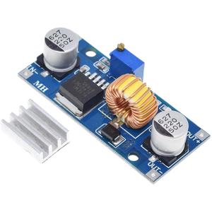 XL4015 5A 4-38Vから1.25-36V 24V 12V 9V 5VDC降圧調整可能パワーモジュールLEDリチウム充電器 (ヒートシンク付き) - Product Image 1