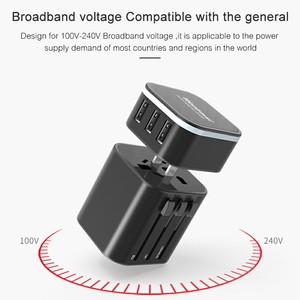 Ce Rohs FccLvd証明書4In1急速充電壁充電器オールインワンマルチプラグユニバーサルトラベルアダプタープラグ - Product Image 3