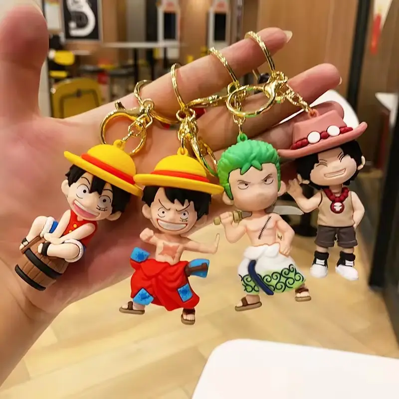 Großhandel Anime Karikaturfigurfigur Goku Narutos Schlüsselanhänger Kawatchi-Schlüsselanhänger 3D-PVC-Schlüsselanhänger