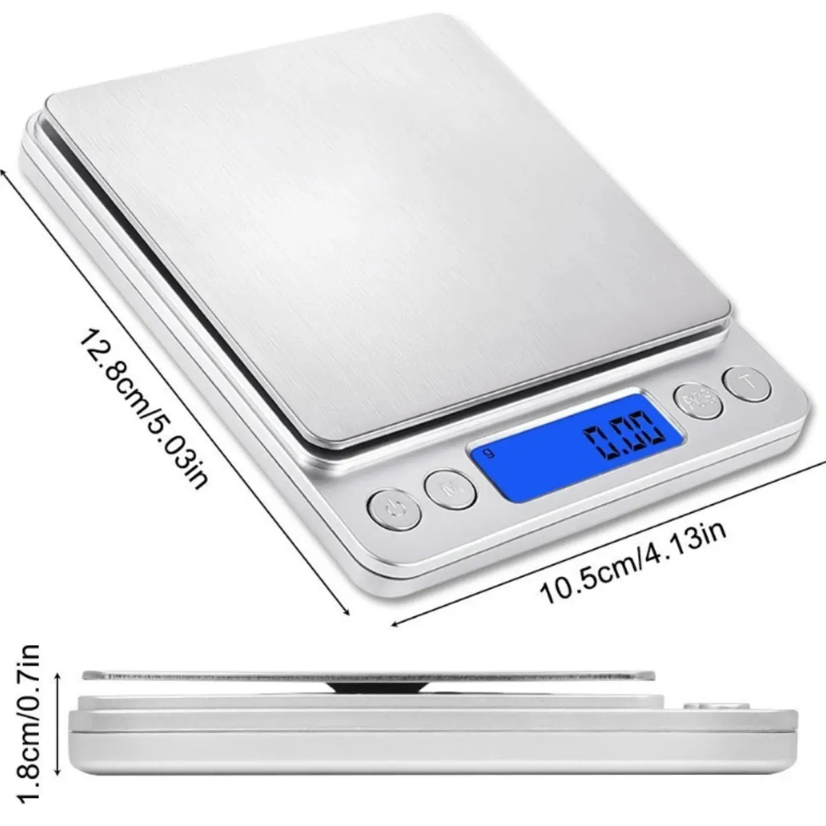 Báscula de Cocina Digital 3000G/0,1g Báscula de joyería pequeña Báscula de alimentos Báscula digital de gramo de peso y Oz Báscula digital de gramo con LCD/Tara