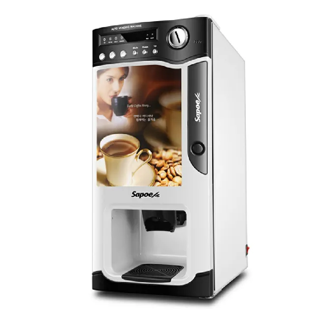 Ultimo disegno europeo 3 bevande calde selezioni macchina per il caffè a gettoni distributore automatico di acqua