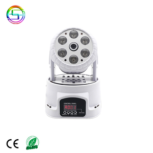 Shangcheng rtsDJステージライトビーアイビーム7pcs 10w RGBW4-in-1スポットウォッシュミニLEDムービングヘッドライト7 * 10w7x10wライト - Product Image 4