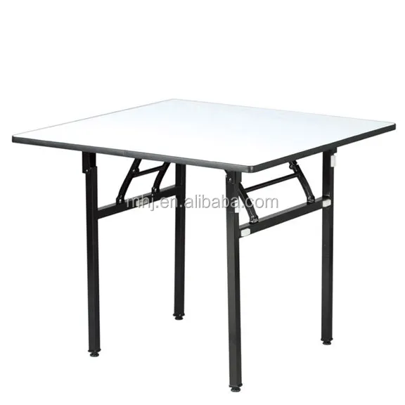 wholesale foldable square solid plywood hotel banquet dining table
