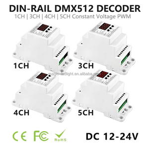 DIN-Rail DMX-Controller-Decoder 12V 24V 4CH DMX512 zu PWM-Dimm signal ausgangs wandler mit konstanter Spannung für RGBW-Streifen - Product Image 2