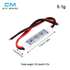 Mini 3 Tasten Dimmer Controller 12V für einfarbige 5050 3528 LED-Licht leiste - Product Image 5