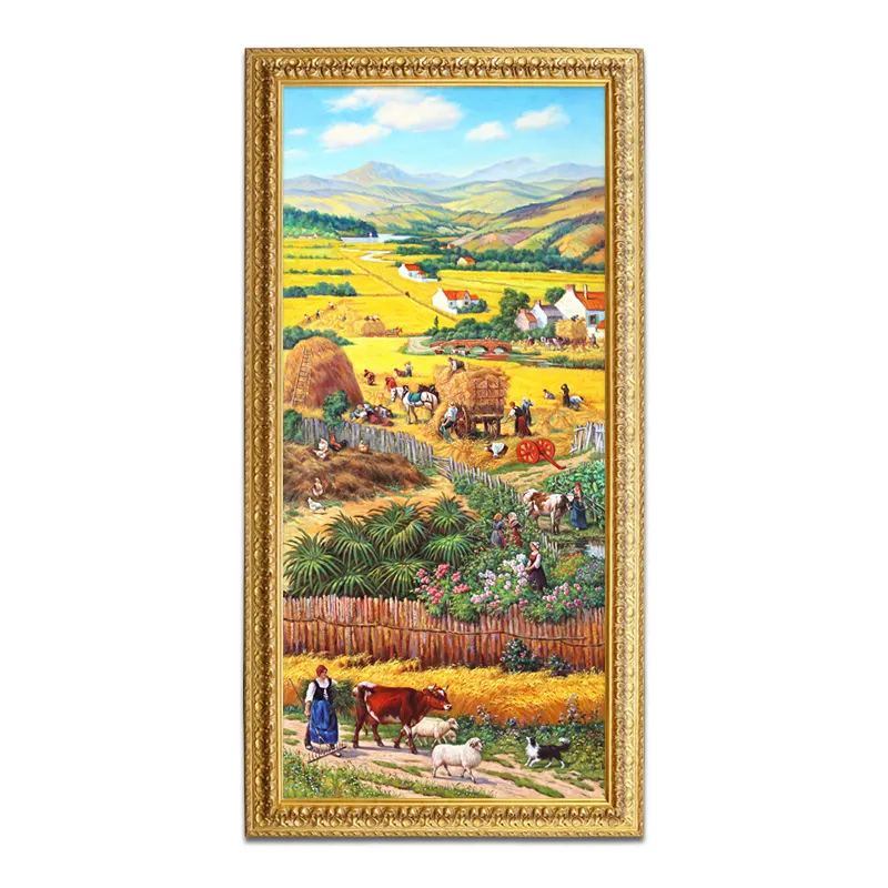 ArtUnion-pintura al óleo de paisaje de Van Goh, obra de arte pintada a mano personalizada, imagen enmarcado para sala de estar