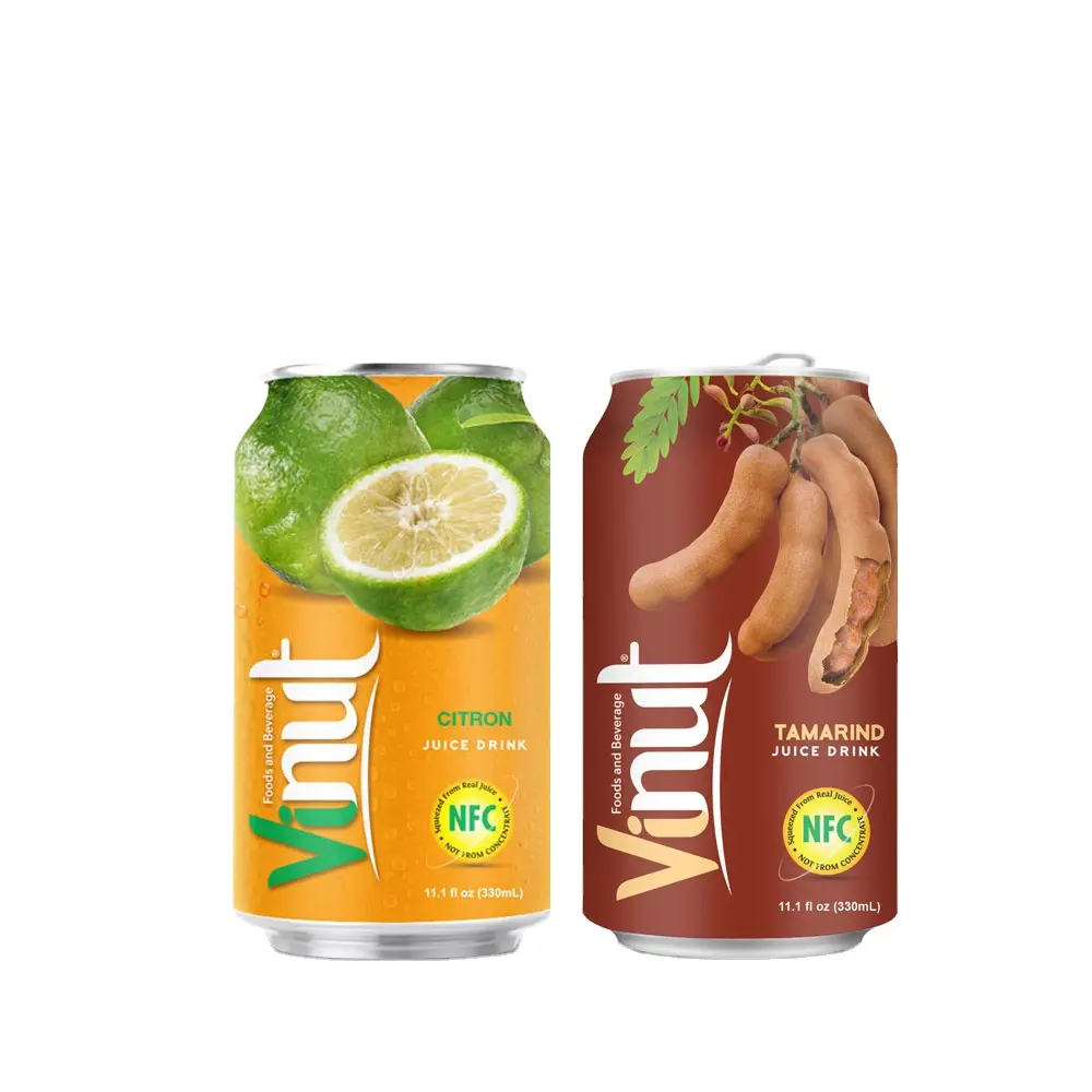 VINUT-zumo de fruta de tamarindo en lata, 330ml, servicio ODM de marca de Vietnam