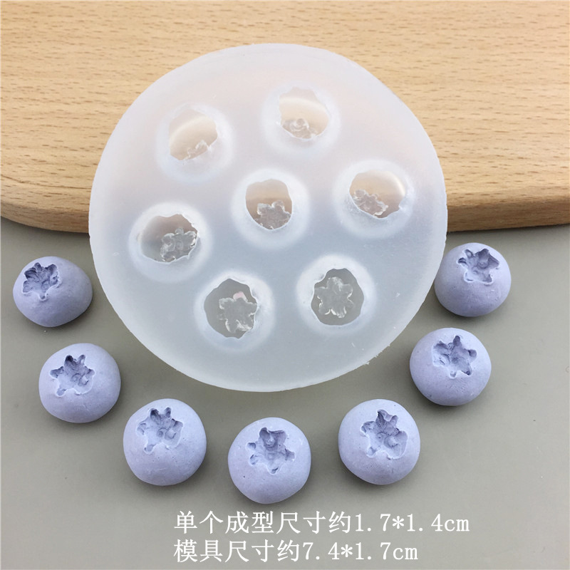 XL size 7-hole blueberry mold, semi-transparent