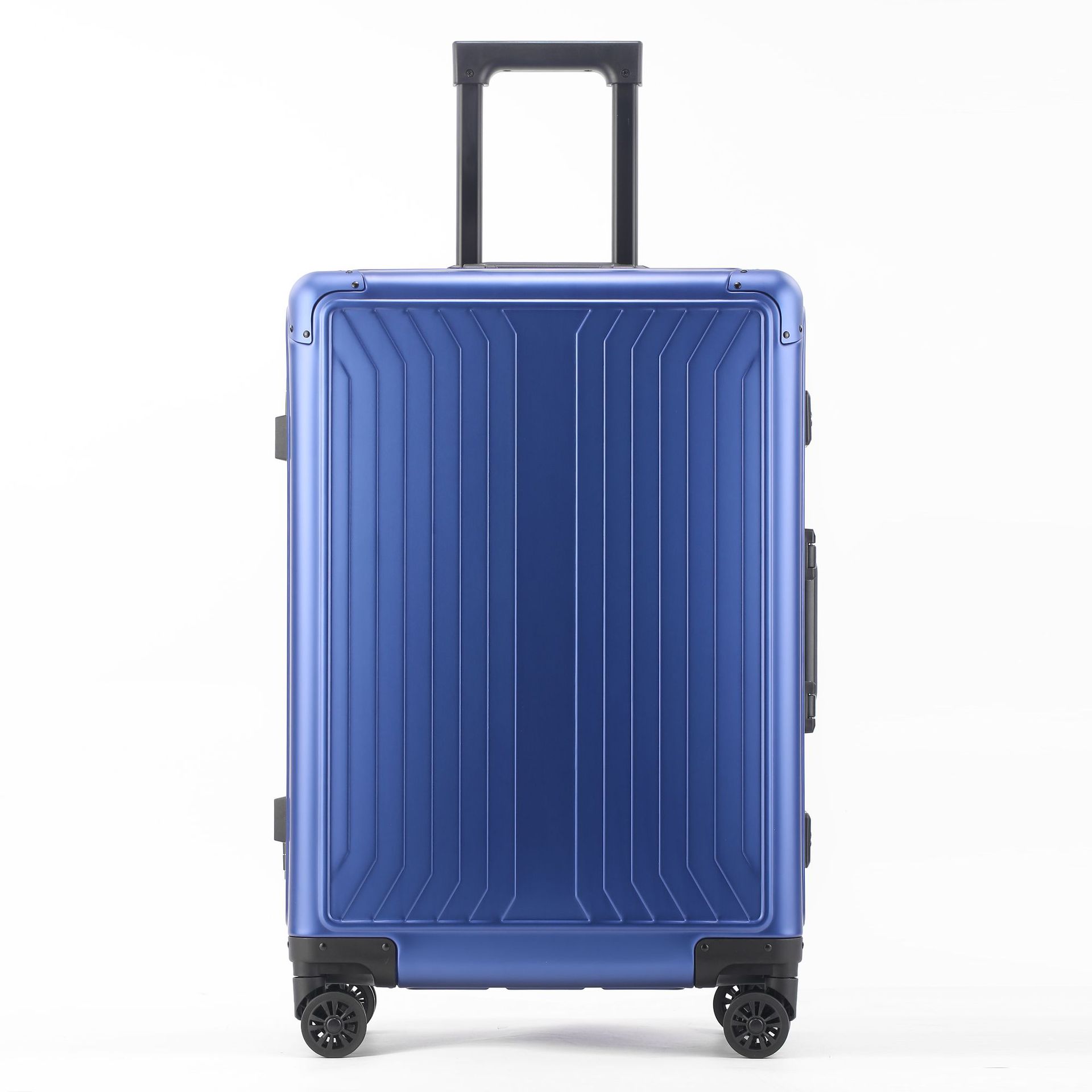Valise en alliage d'aluminium et de magnésium bleu.