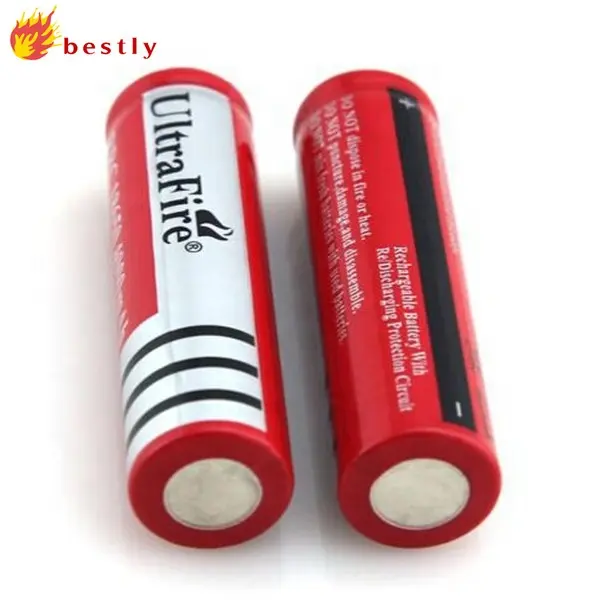 แบตเตอรี่ลิเธียมไอออน18650 4000mAh 3.7V ที่ชาร์จได้ยาวนานพร้อมการป้องกันวงจร (2ชิ้นในบรรจุภัณฑ์เดียวราคาถูก)