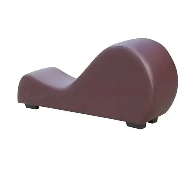 Marrón adulto hotel Silla de sexo para hacer el amor de chaise curva yoga sexo Silla de salón sofá de amor silla muebles de sexo