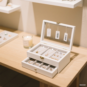 Hình Dạng Tùy Chỉnh PVC Dính Sticker Tamper-Proof Theo Dõi An Ninh Tag Đồ Trang Sức 500Pcs/Cuộn Có thể In Đồ Trang Sức Mã Vạch Nhãn - Product Image 4