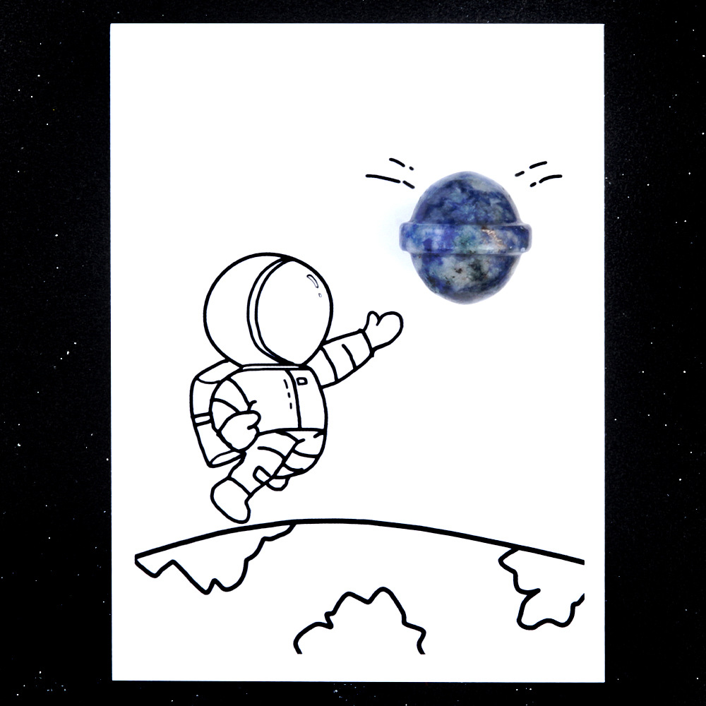 Blue dot - 20mm planet card