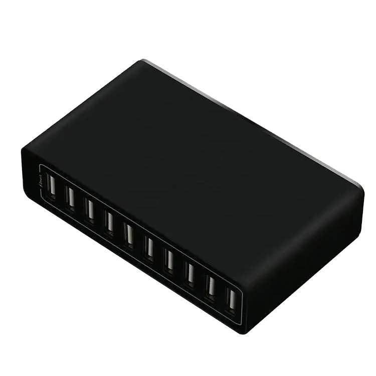 USB 충전기 데스크탑 5V 12A 60W 휴대 전화 범용 휴대용 충전기 어댑터 데스크탑 멀티 포트 고속 USB 충전기 10 USB 포트