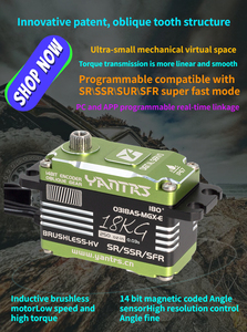 YANTRS fırçasız su geçirmez 18KG düşük profilli RC Servo 14 Bit manyetik kodlama helikopter yarış arabası vb için 8.4V 0.03S. - Product Image 2