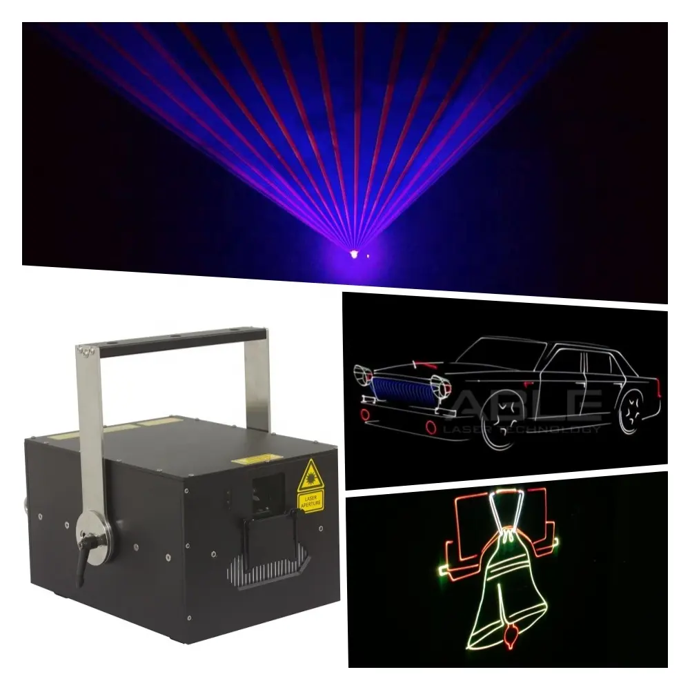 Luce Laser da palcoscenico di vendita calda 7.5W RGB luce Laser a colori per spettacolo di raggio Laser di Design di animazione
