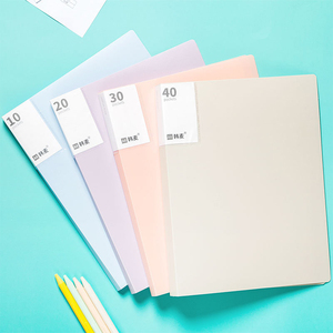 Carpeta de libros de papel para examen de estudiantes A4 de gran capacidad con inserción transparente de varias páginas, bolsa de archivos de oficina PP para almacenamiento de datos - Product Image 1