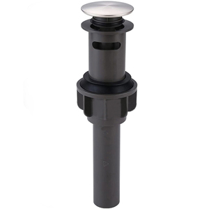 Tappo di scarico nero opaco moderno per lavabo a straripamento materiale PP Pop-up scolapiatti da bagno impedisce l'intasamento - Product Image 5