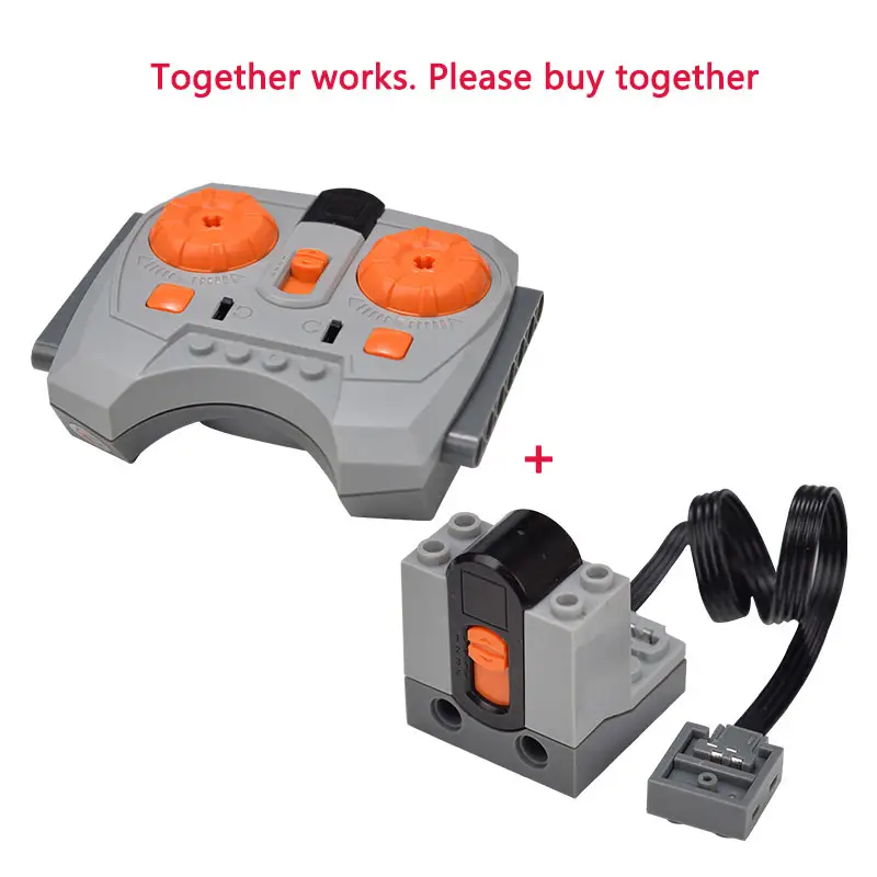 Infrared Speed Remote Control and Infrared Receiver compatible for legoeds multi power functions tool servo blocks building kits