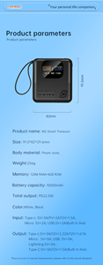 Valdus เครื่องคำนวณการชำระเงินด้วยรหัสสแกนผู้ช่วยเสียงในตัว4GB RAM Power Bank นาฬิกาอัจฉริยะ2In1หน้าจอ2.01นิ้ว M2 smartwatch - Product Image 5