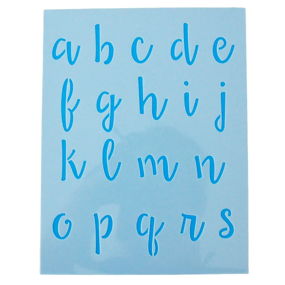 15*19.5cm 6 disegni in un pacchetto di plastica alfabeto stencil per la pittura