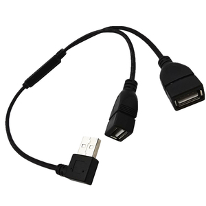 热卖0.3m USB 2.0 Am至双USB 2.0 AF Y分离器双数据传输USB集线器电缆 - Product Image 2