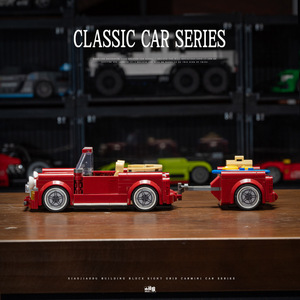 JD077 Retro Vintage MINI Car Model Building Block <strong>Toy</strong> Small Angle Boy Assembly Gift Made of Plastic - Product Image 5