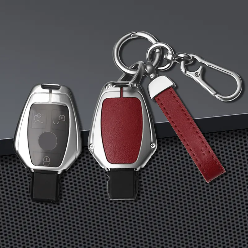 Кожаный чехол для ключа автомобиля чехол Чехол держатель для ключей для Mercedes Benz SLK E113 A C E S W168 W124 W202 W203 ML350 ML500 1984-2004