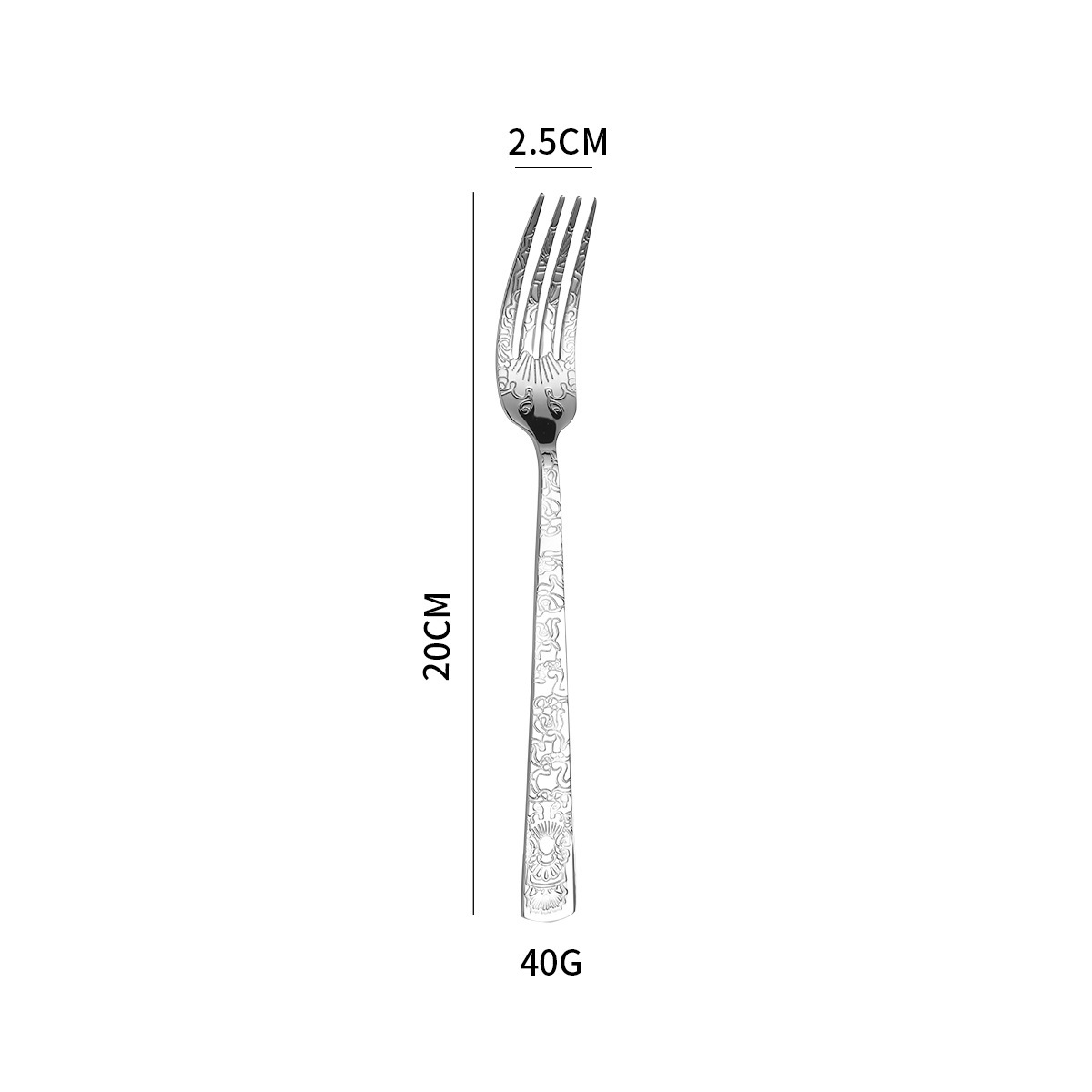 tenedor de plata