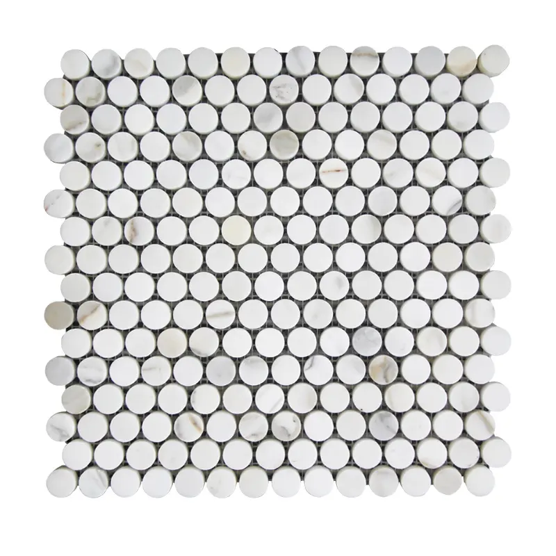 Cheap cararra white marble mosaic tiles 24x24